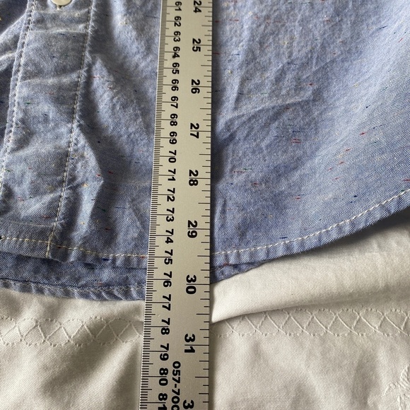 Aeropostale Men's Blue Rainbow Specked Long Sleeve Button Down Shirt Size Large‎ - Picture 12 of 13